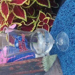Orlando Glass with Blue and Red Design